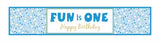One Is Fun Boys Birthday Party Long Banner for Decoration
