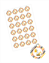 Construction Birthday Party Thank You Gift Tags