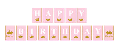 Princess Birthday Party Banner for Decoration