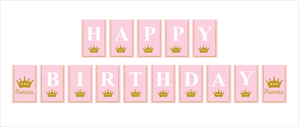 Princess Birthday Party Banner for Decoration