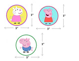 Peppa Pig Theme Birthday Party Paper Decorative Straws