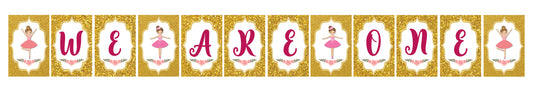 Twin Girls Theme Birthday Party Banner for Decoration
