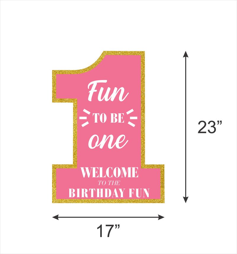 One Is Fun First Birthday Party Welcome Board