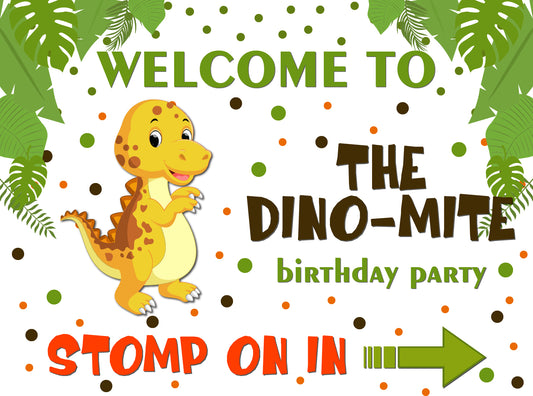 DINOSAUR BIRTHDAY PARTY WELCOME BOARD