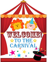 Carnival Theme Birthday Party Welcome Board