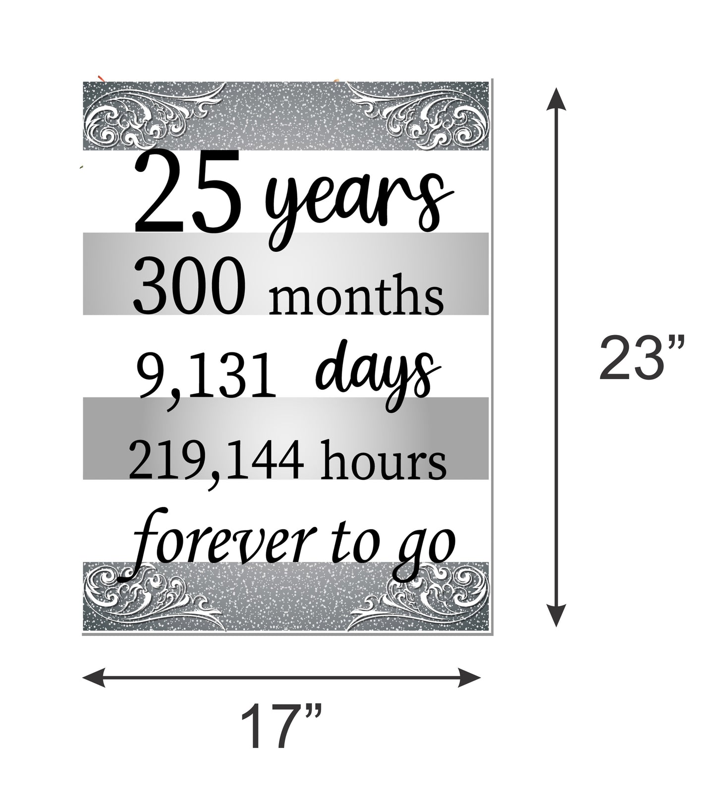 25th Anniversary Or Silver Jubilee Welcome Board