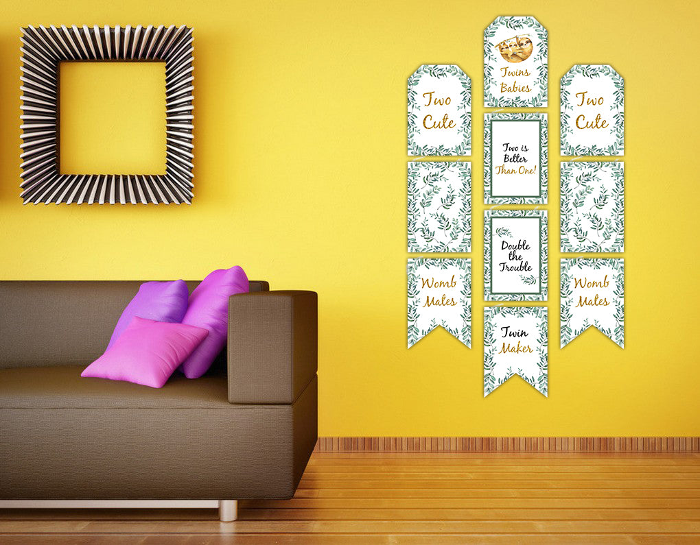 Twins Baby Theme Birthday Party Theme Hanging Set for Decoration 