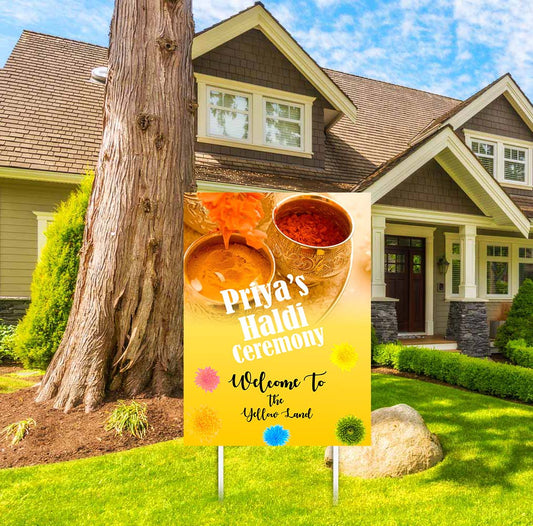 Haldi Ceremony Theme Party Welcome Board