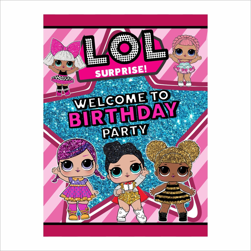 LOL Party Theme Birthday Party Welcome Board