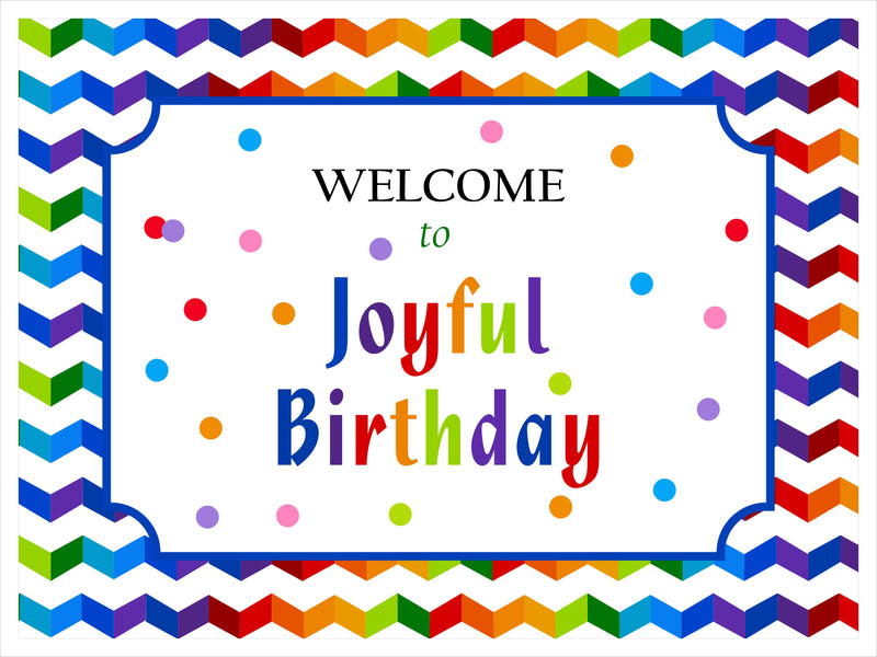 Joyful Theme Birthday Welcome Board 
