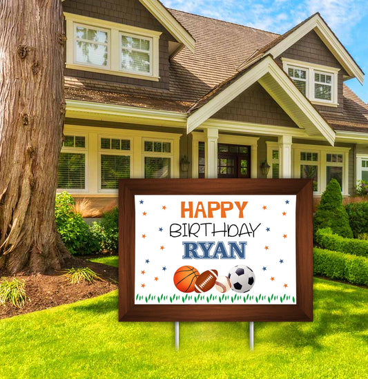 Sports  Theme Birthday Party Welcome Board 