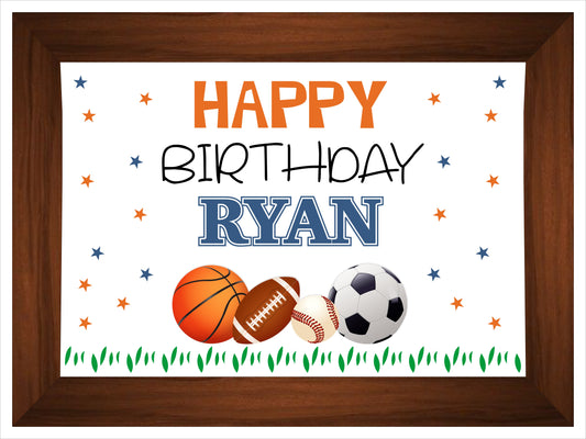 Sports  Theme Birthday Party Welcome Board 