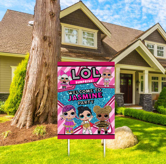 LOL Party Theme Birthday Party Welcome Board