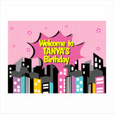 Super Girl Theme Birthday Party Welcome Board