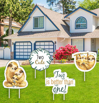 Twins Baby Theme Birthday Party Cutouts 
