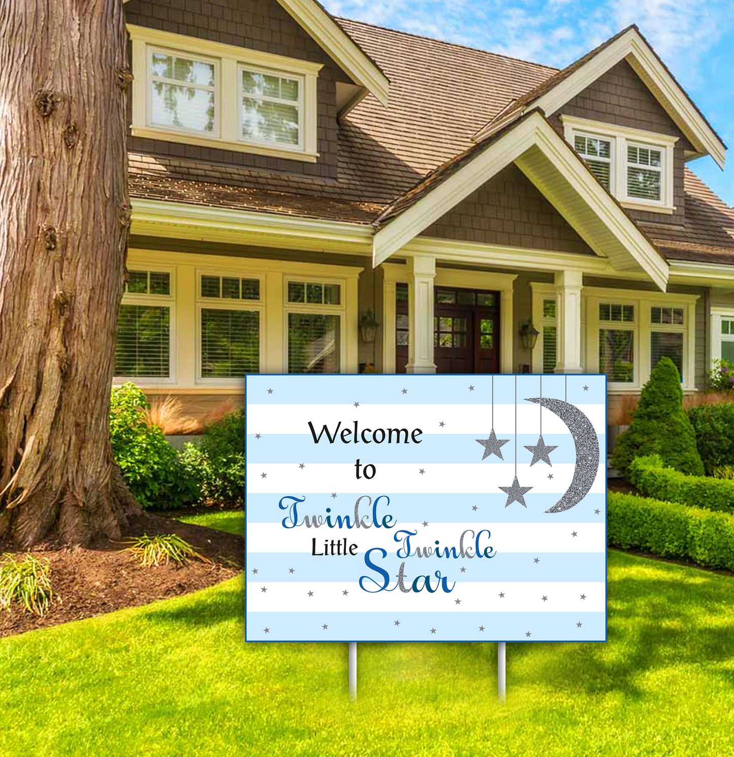 Twinkle Twinkle Little Star Birthday Party Welcome Board