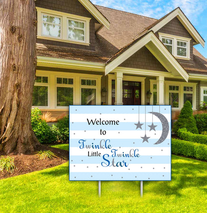 Twinkle Twinkle Little Star Birthday Party Welcome Board