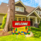 Lego Theme Birthday Party Welcome Board