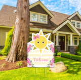 Sunshine Theme Birthday Party Welcome Board