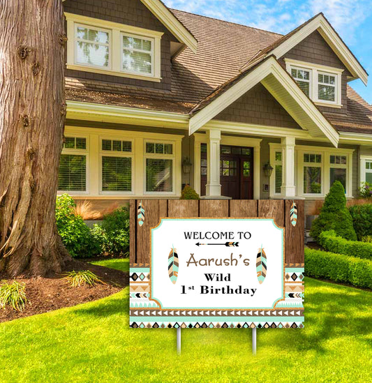 Wild One Birthday Party Welcome Board