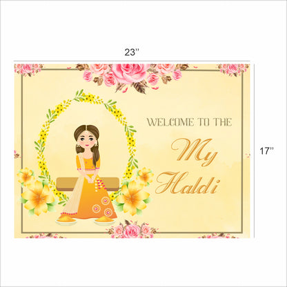 Haldi Ceremony Theme Party Welcome Board