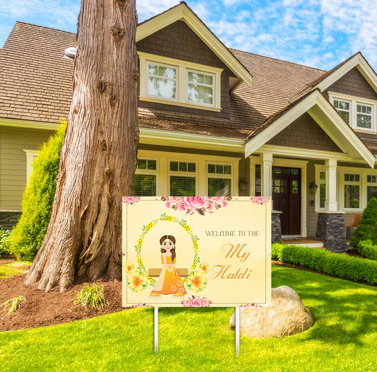 Haldi Ceremony Theme Party Welcome Board