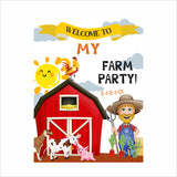 Farm Animal Theme Birthday Party Welcome Board