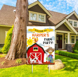 Farm Animal Theme Birthday Party Welcome Board