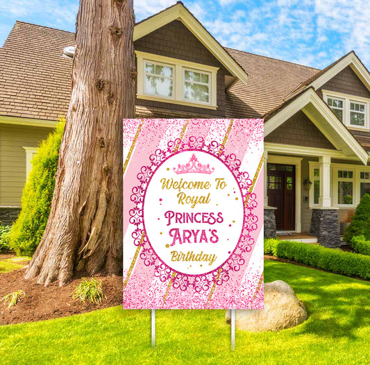 Princess Birthday Party Welcome Board