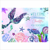 Mermaid Theme Birthday Party Welcome Board