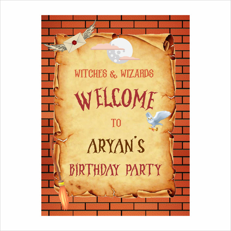 Harry Potter Theme Birthday Party Welcome Board