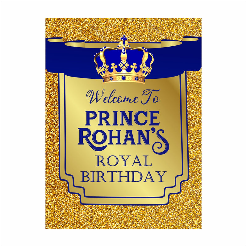 Prince Birthday Party Welcome Board