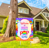 Pop It Theme Birthday Party Welcome Board