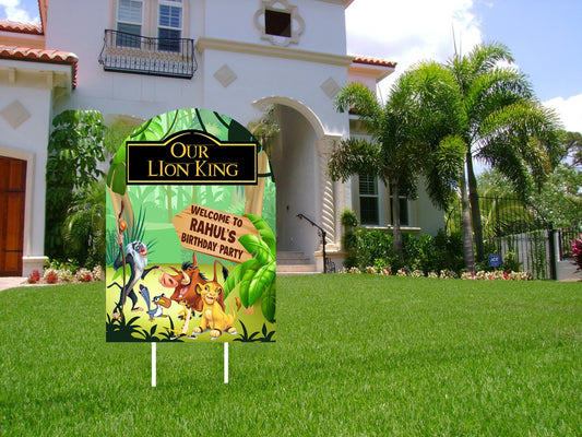 The Lion King Theme Birthday Party Welcome Board