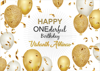 Personalize Birthday Backdrop Banner