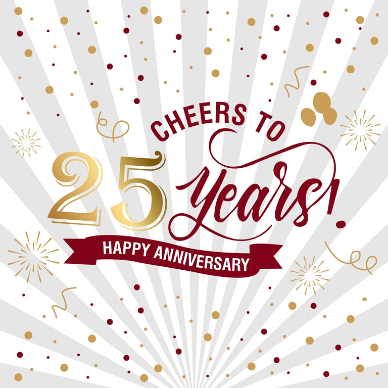 25th Anniversary Party Backdrop For Decorations