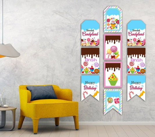 Candy Land Theme Birthday Party Hanging Set for Decoration