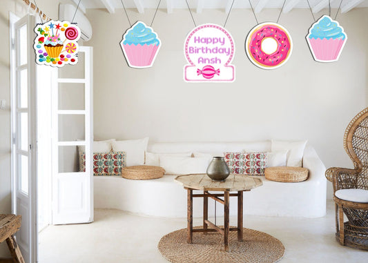 Candy Land Theme Birthday Party Hanging Set for Decoration