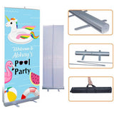 Pool Party Customized Welcome Banner Roll up Standee (with stand)