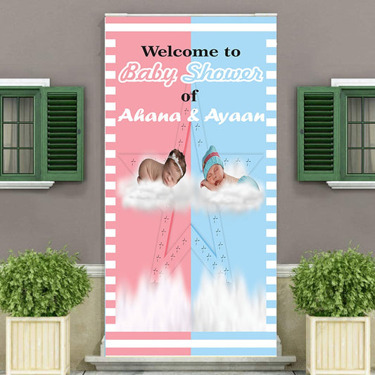 Baby Shower Customized Welcome Banner Roll up Standee (with stand)