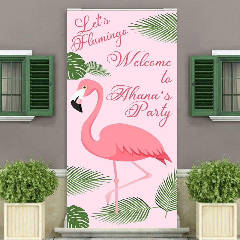 Flamingo Customized Welcome Banner Roll up Standee (with stand)