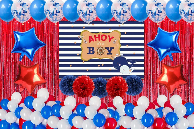Nautical Ahoy Theme Birthday Complete Party Set