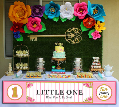 One Is Fun First Birthday Long Banner for Decoration