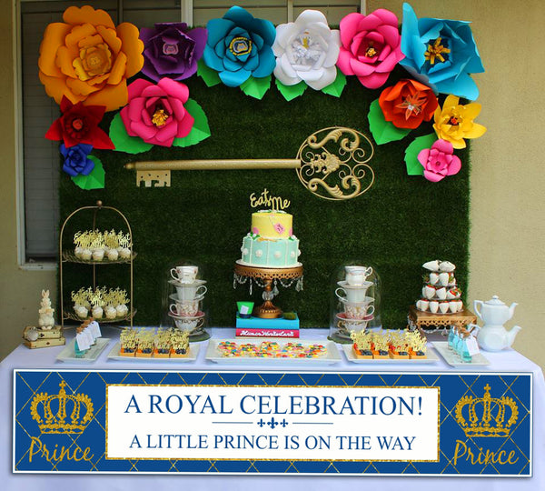 Crown Prince Birthday Banner For Wall Decoration, Cake Area, Entrance - Perfect For Baby Welcome