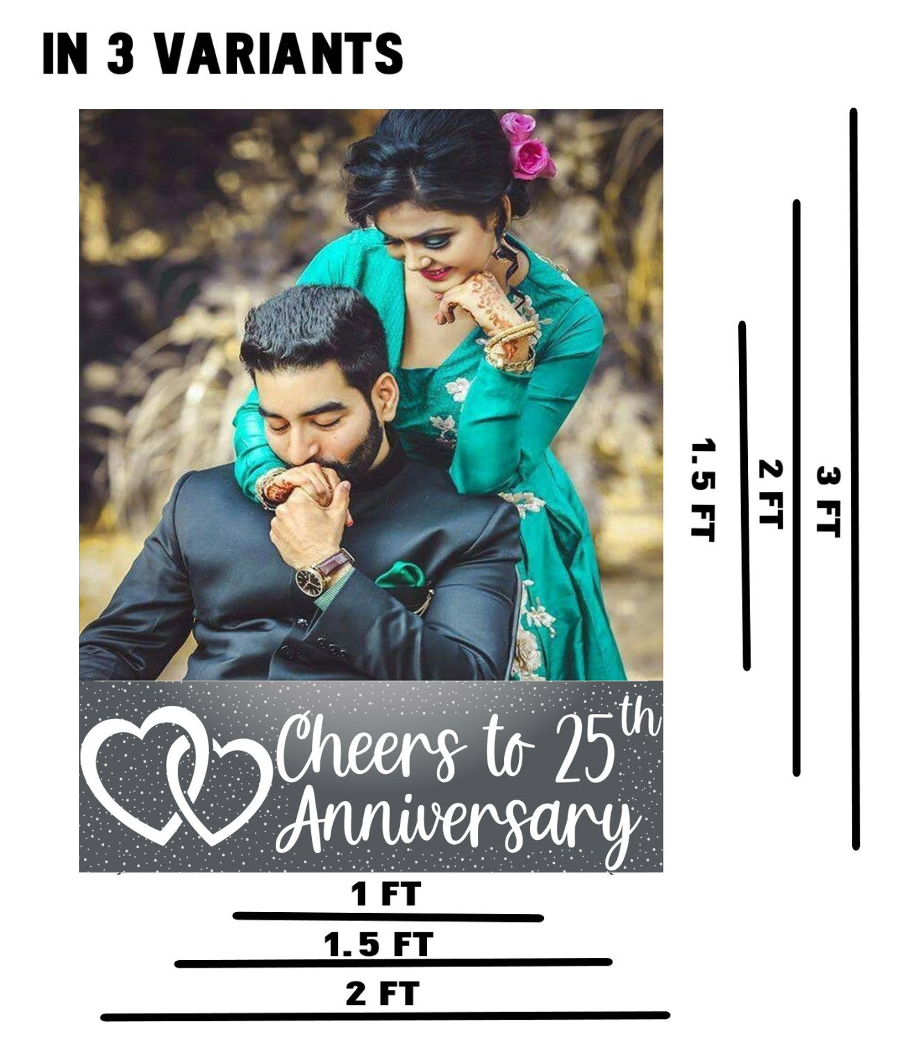 25th Anniversary Party Selfie Photo Booth Frame & Props