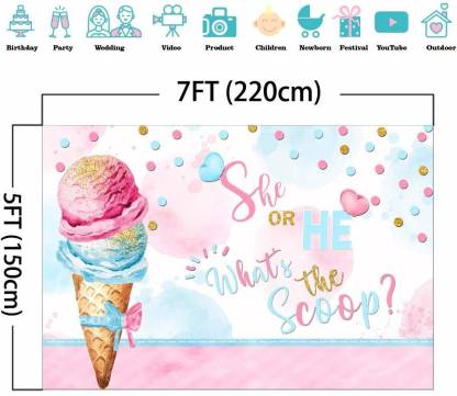 Baby Shower Party Backdrop 