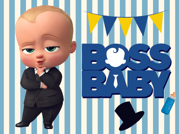 Boss Baby Theme Birthday Party Backdrop