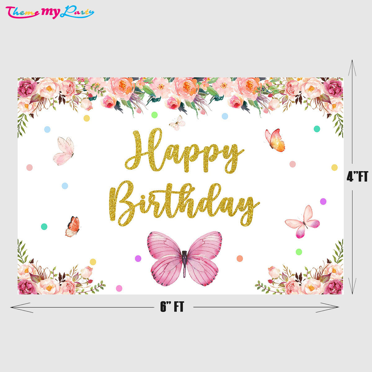 Butterflies & Fairies Theme Party Backdrop
