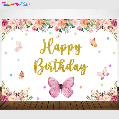 Butterflies & Fairies Theme Party Backdrop