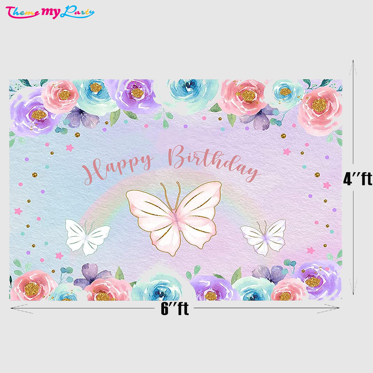 Butterflies & Fairies Theme Party Backdrop